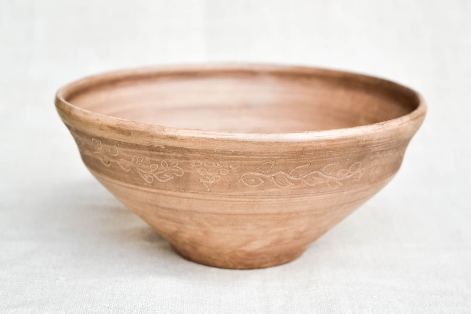 Handmade pottery ceramic bowl clay plate decorative pottery kitchen decor photo 4