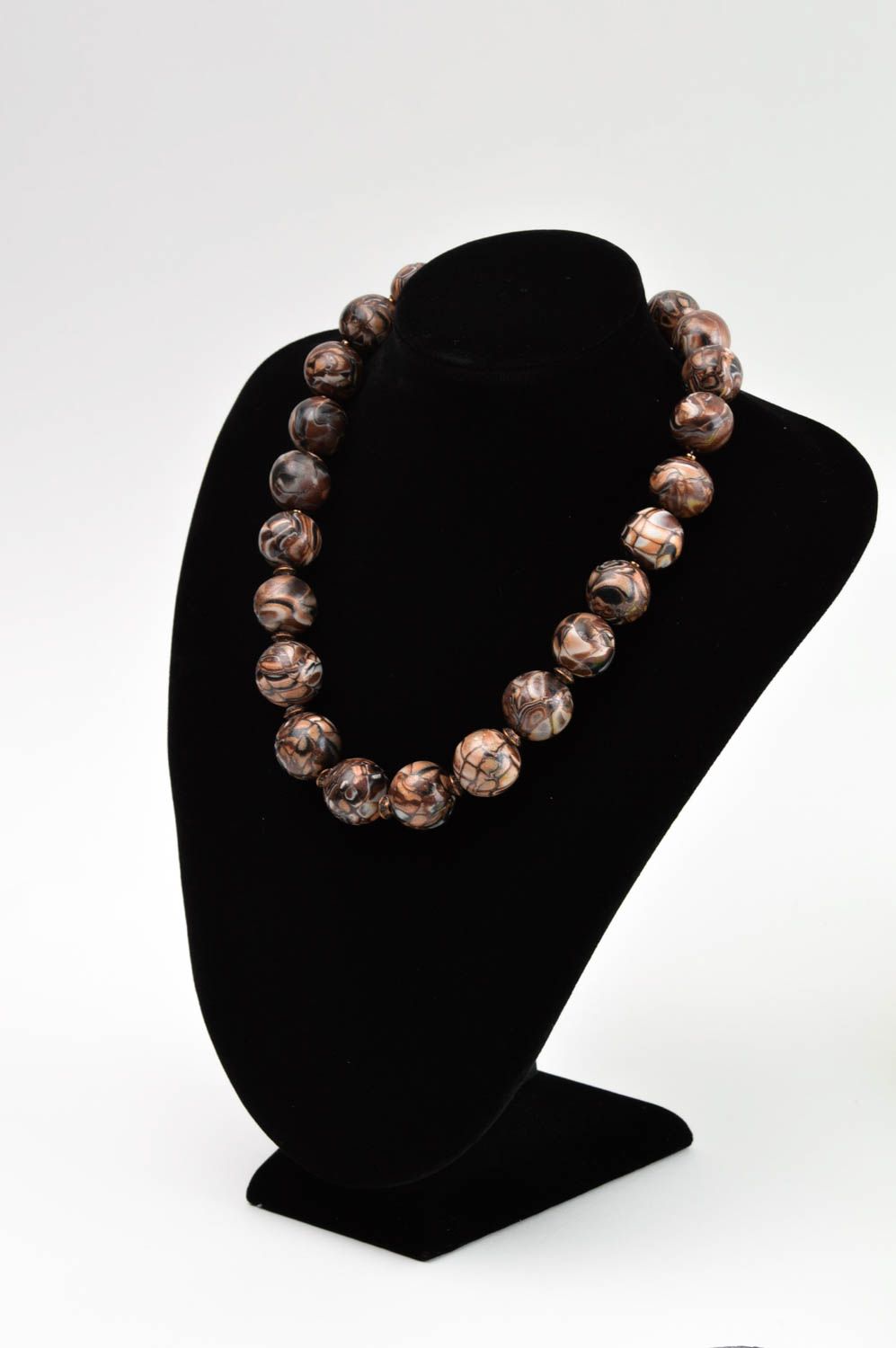 Handmade Damen Halskette Polymer Clay Schmuck für Damen Schmuck Collier Perlen foto 1