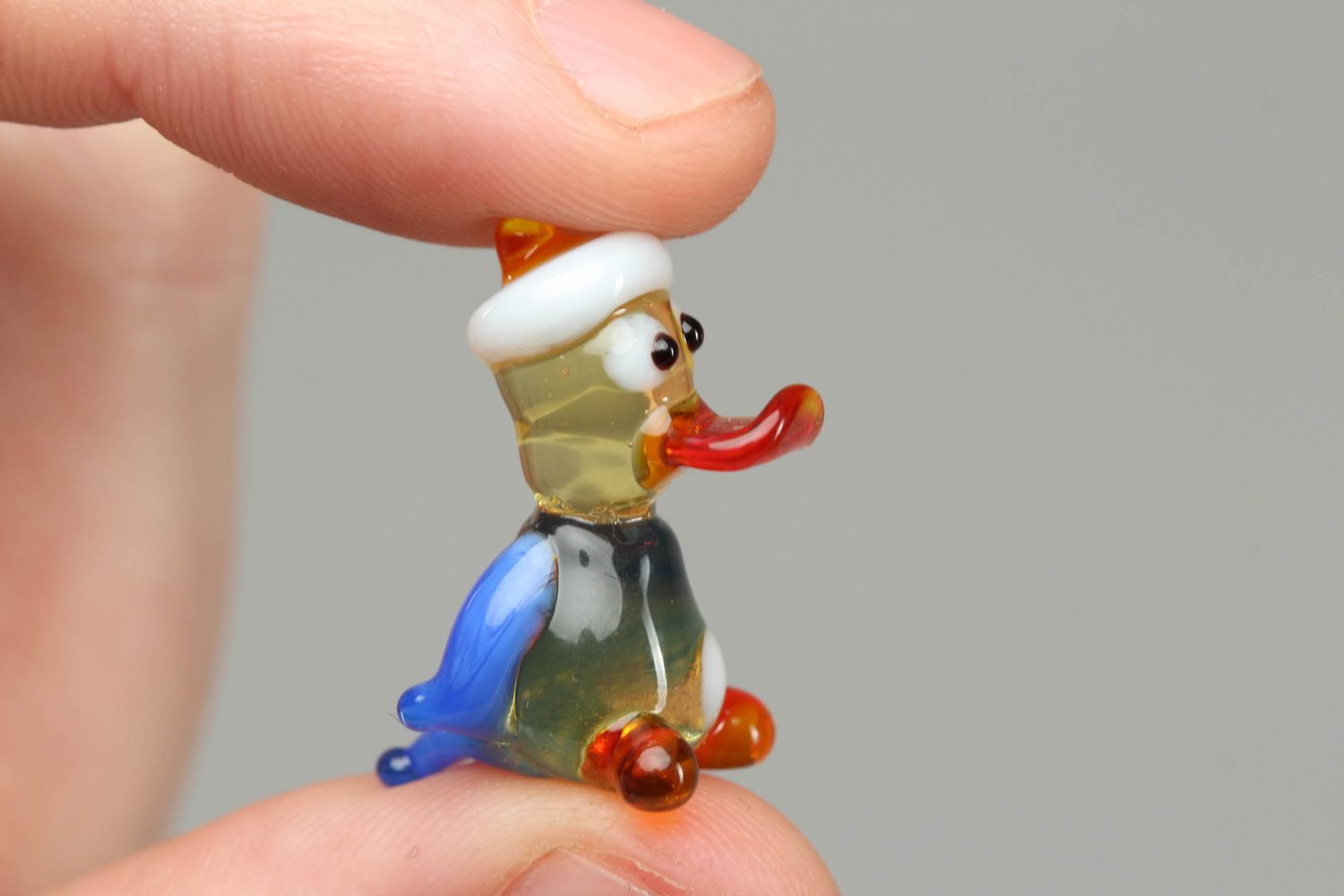 Lampwork glass figurine Duck photo 4