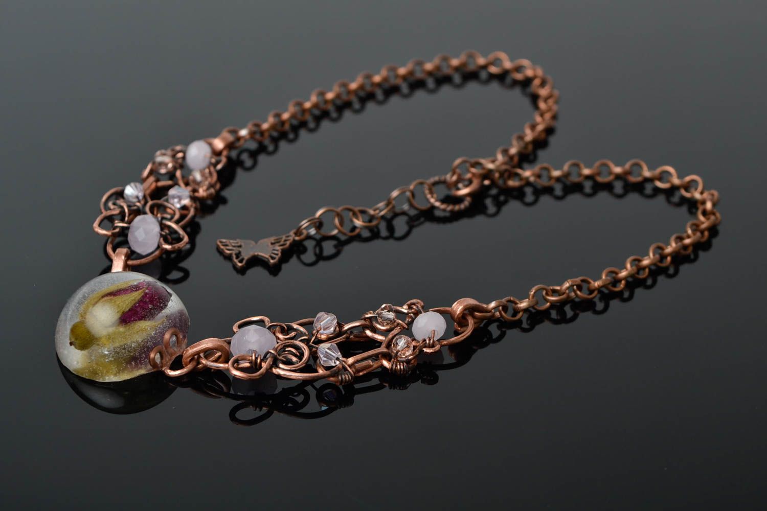 Halskette Kupfer handgefertigt Collier für Frauen toll Frauen Accessoire foto 1