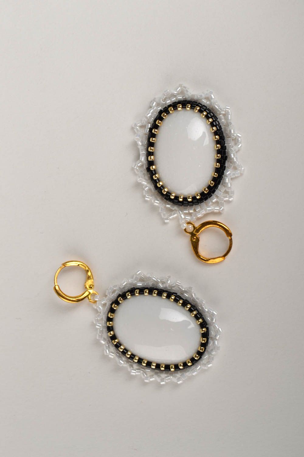 Originelle handgemachte Ohrringe Glasperlen Schmuck Juwelier Modeschmuck schön foto 3