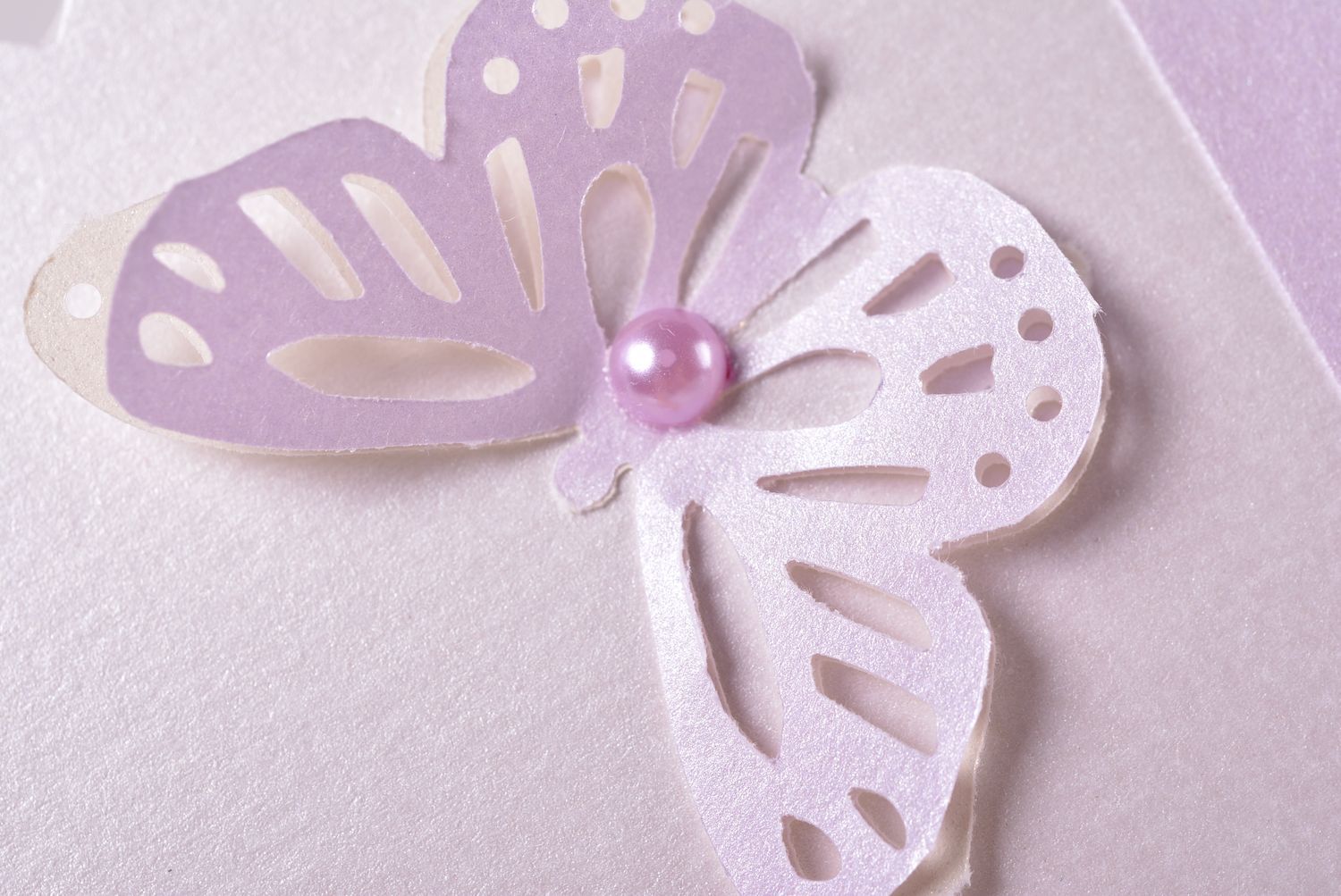 Carte de voeux scrapbooking faite main avec papillons et fleur Petit cadeau photo 3