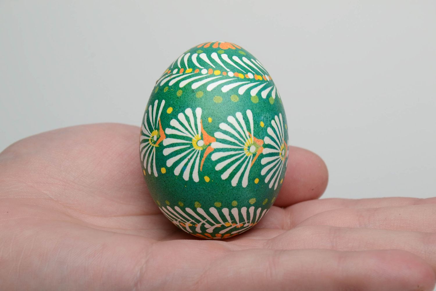 Huevo de Pascua pintado a mano de estilo lemko foto 5