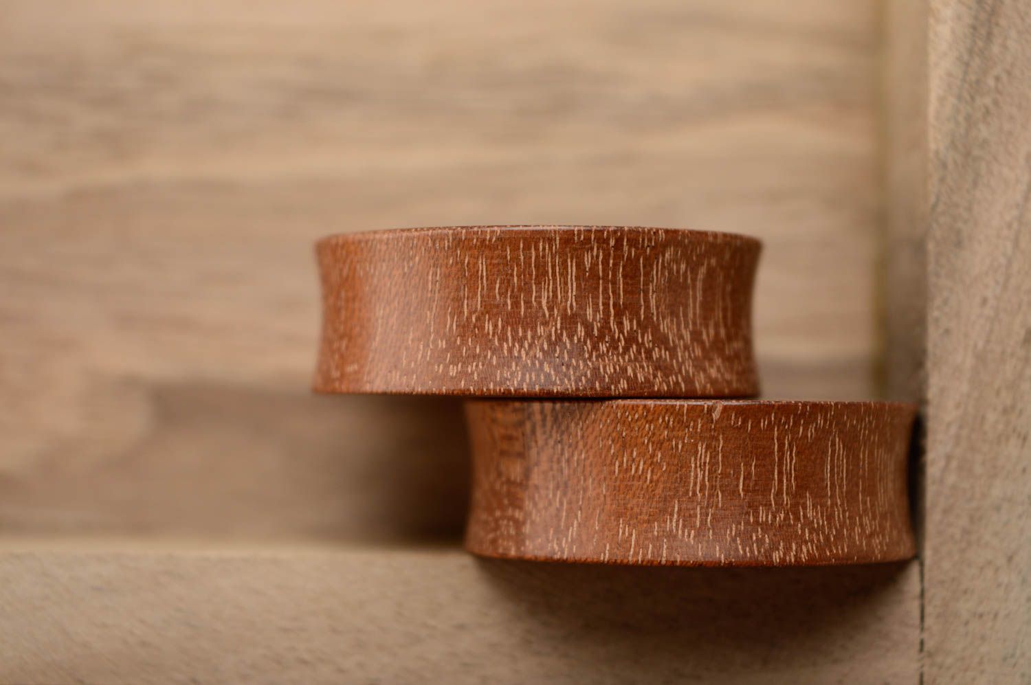 Wooden plugs with engraving photo 2