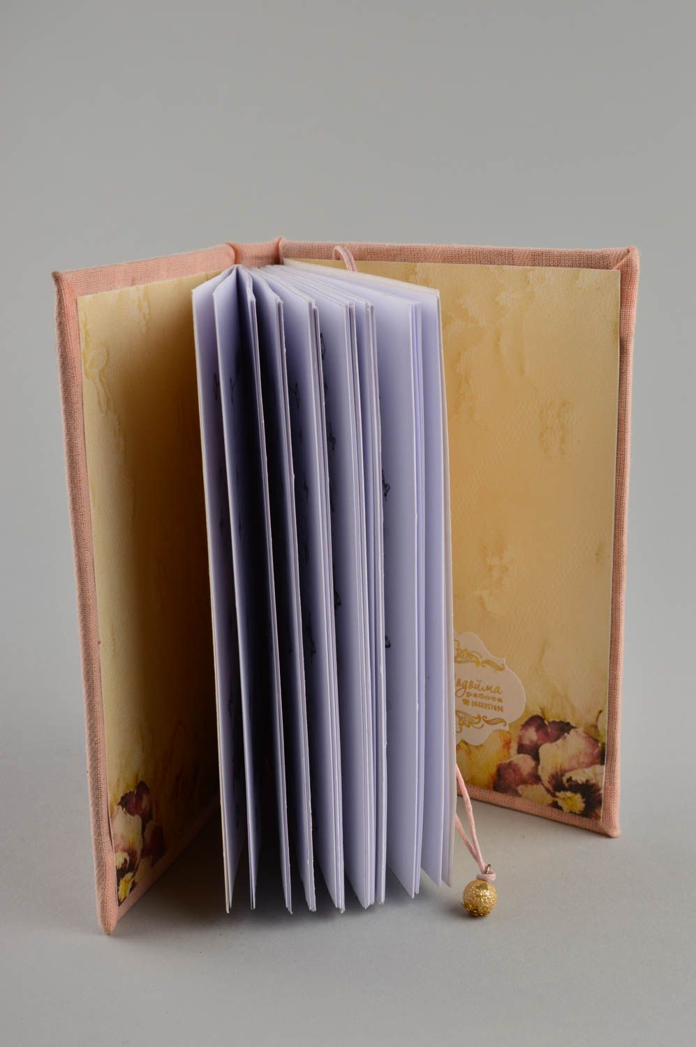 Design Notizblock handgefertigt Designer Notizbuch Geschenk für Frauen hell foto 3