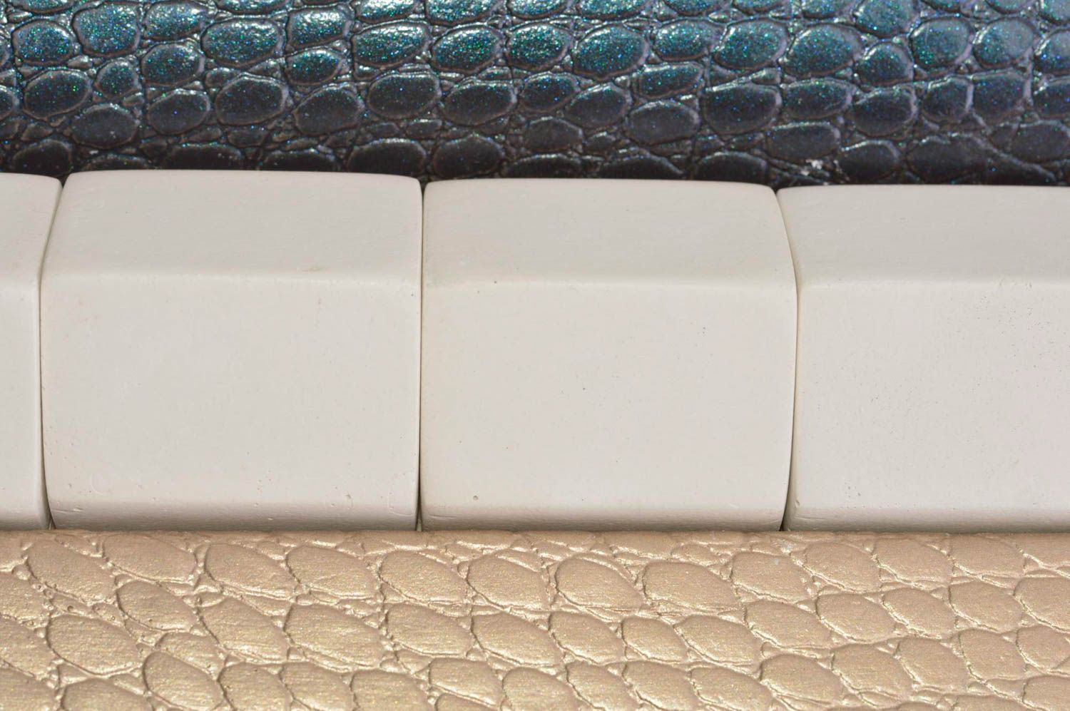 Azulejos artesanales de yeso diseño de hogar azulejos de mosaico color blanco foto 2
