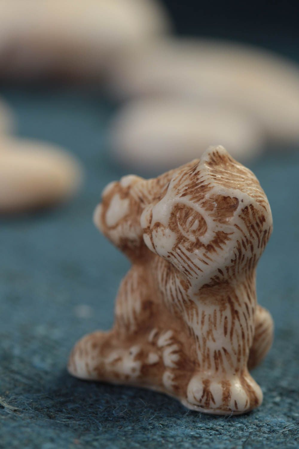 Homemade home decor cat figurines polymer resin handmade gift miniature figurine photo 1