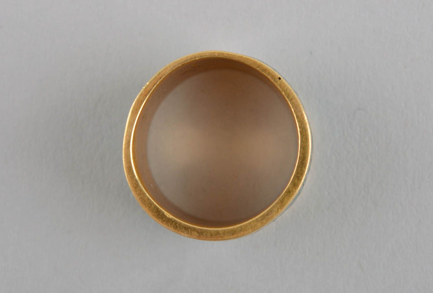 Широкое кольцо ручной работы женское кольцо латунное эксклюзивное кольцо фото 5