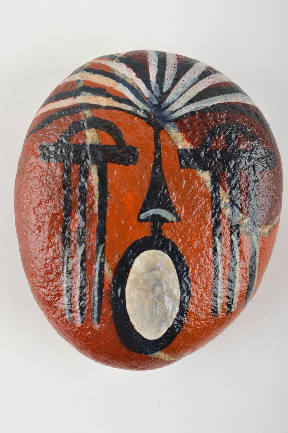 Раскрашенный камень ручной работы декор для дома маска музыки морской камень фото 2