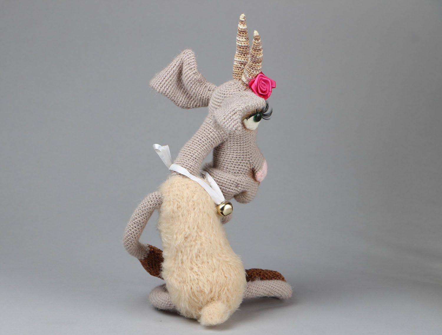 Soft knitted toy Goat Mannya photo 3