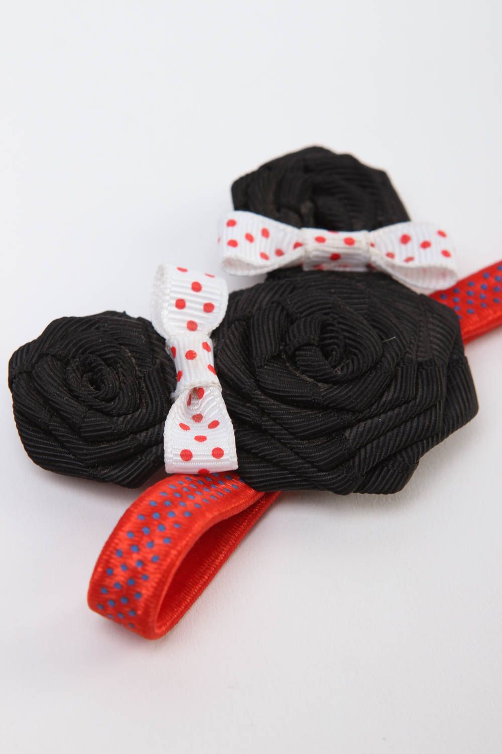 Handmade Haarband mit Blumen Accessoires für Haare dünnes Blumen Haarband schön foto 3