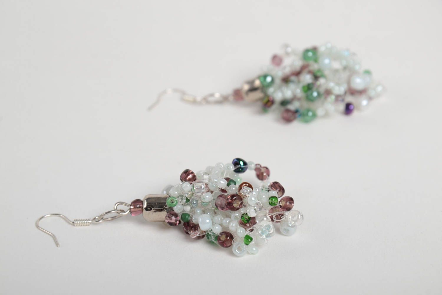 Stylish handmade beaded earrings woven bead earrings cool jewelry designs   photo 4