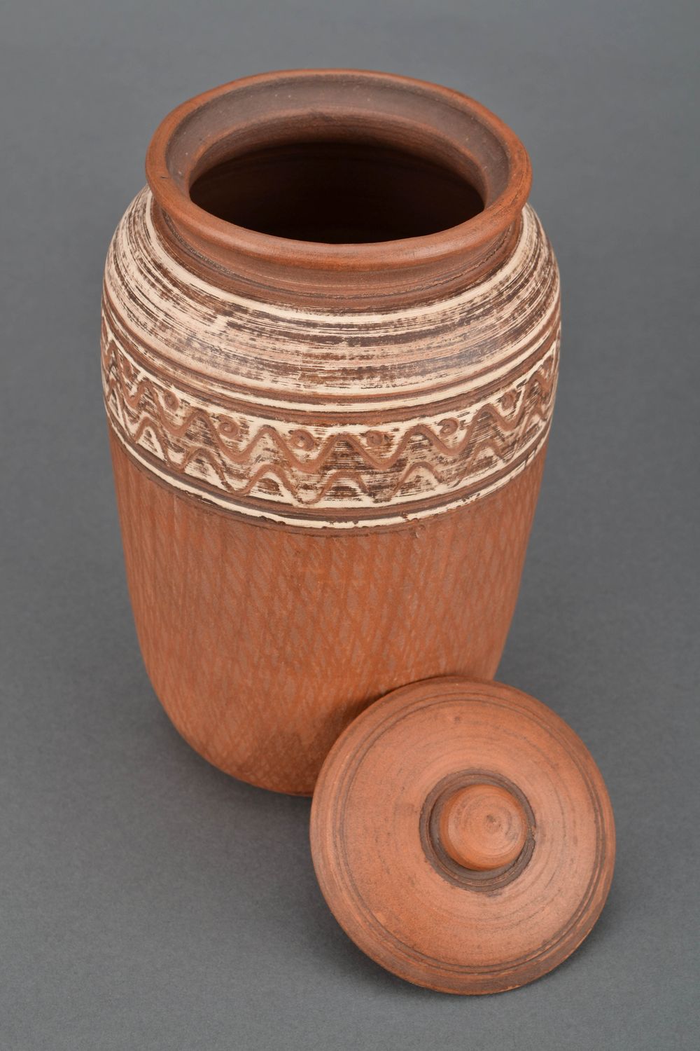 Pote de cerámica hecho a mano 2,5 litros foto 4