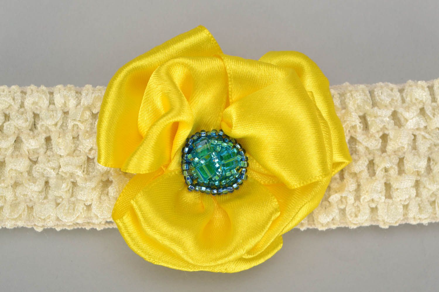 Baby hairband with flower photo 1