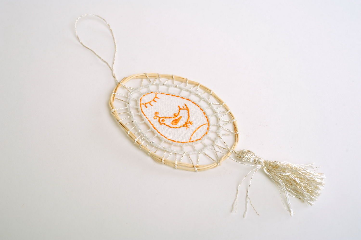 Decorative pendant with embroidery Birdie photo 1