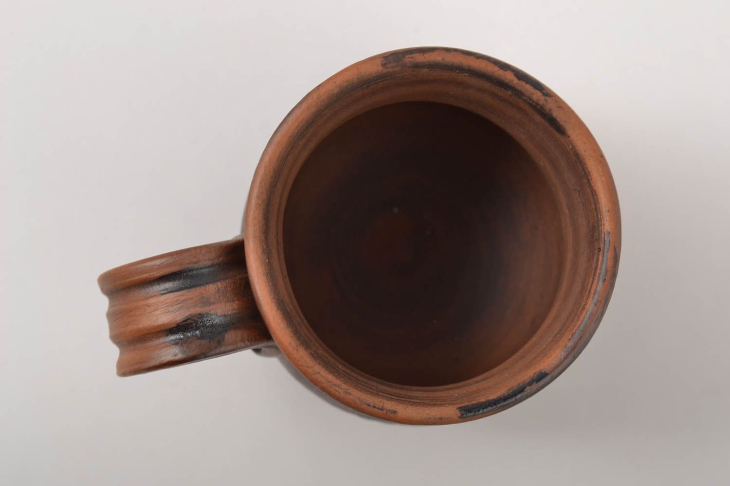 Taza de barro original hecha a mano utensilios de cocina regalo original foto 3