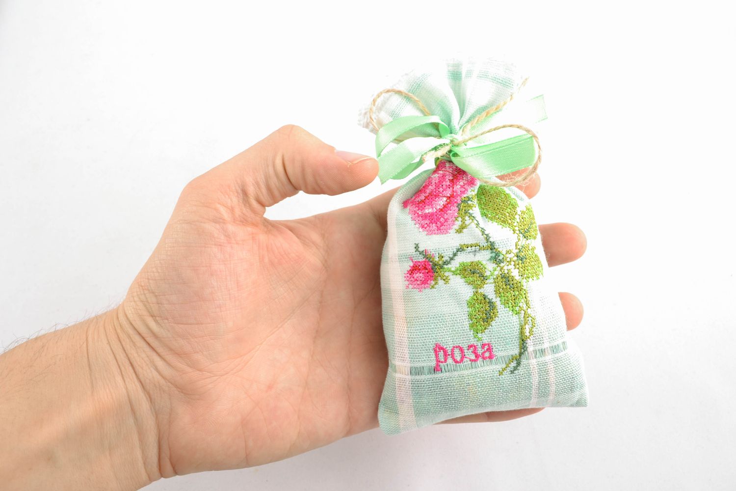 Scented sachet bag with rose photo 2