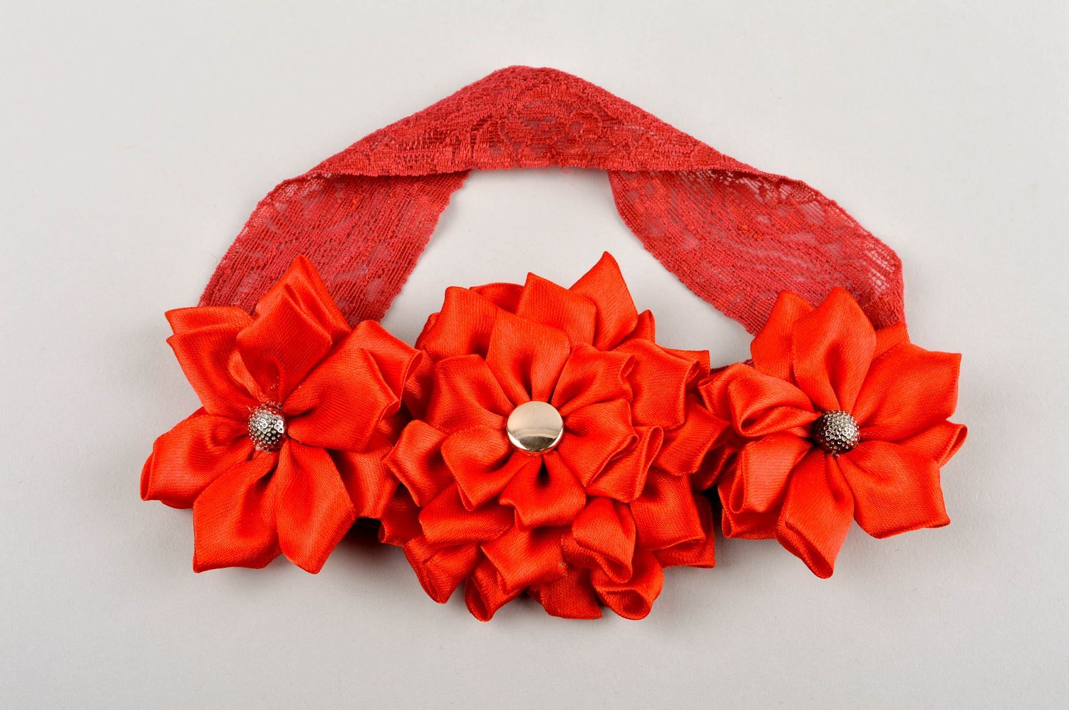 Beautiful handmade flower headband fashion kids designer hair accessories photo 4