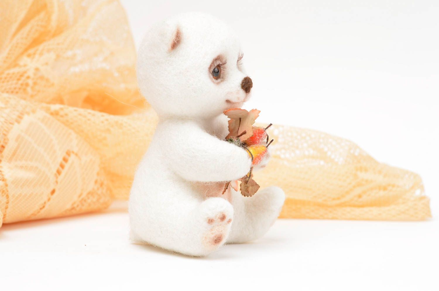 Игрушка ручной работы интерьерная игрушка мягкая игрушка в виде медвежонка фото 2