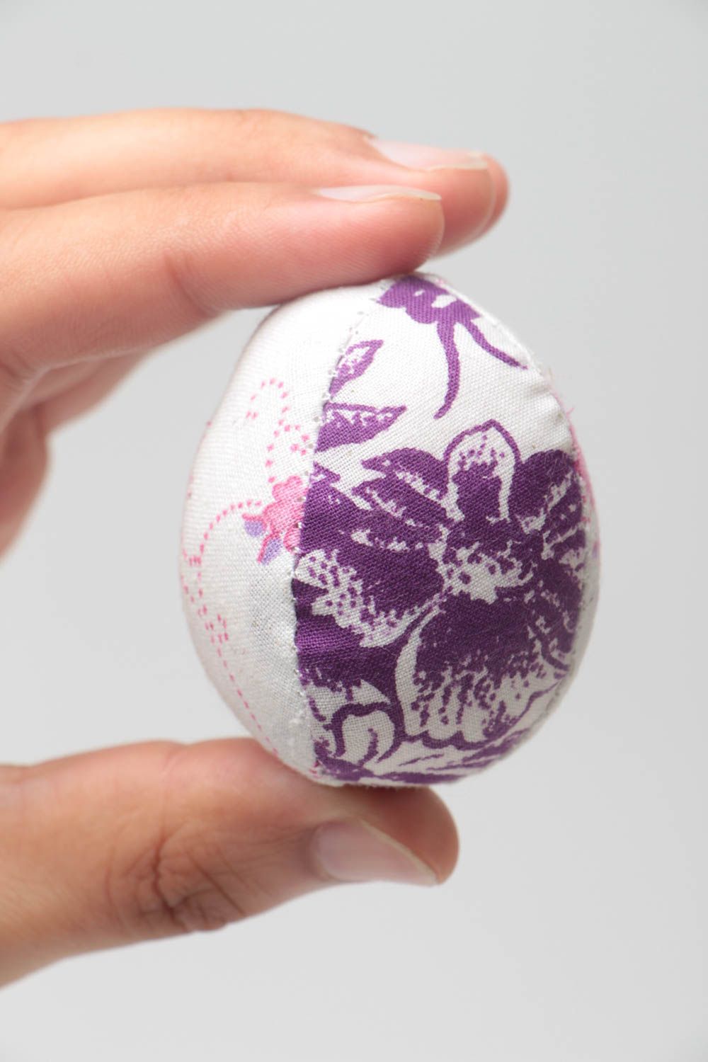 Petit jouet mou fait main en forme d'œuf à motif floral décoration originale photo 5