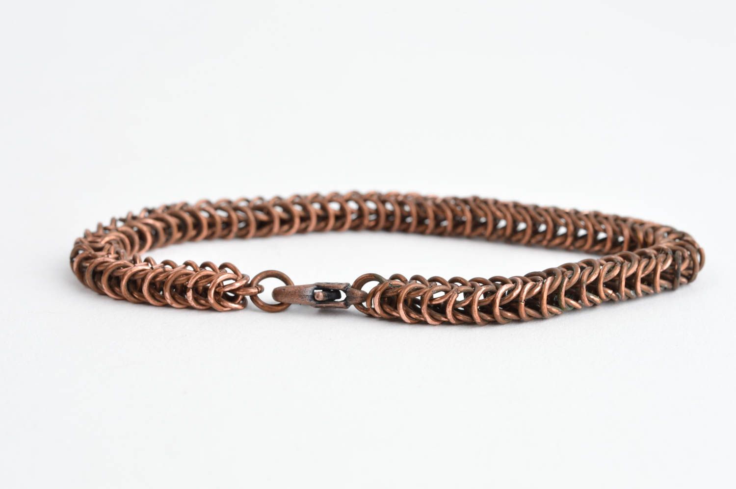 Handmade copper bracelet chain weaving accessories designer bijouterie for girls photo 2