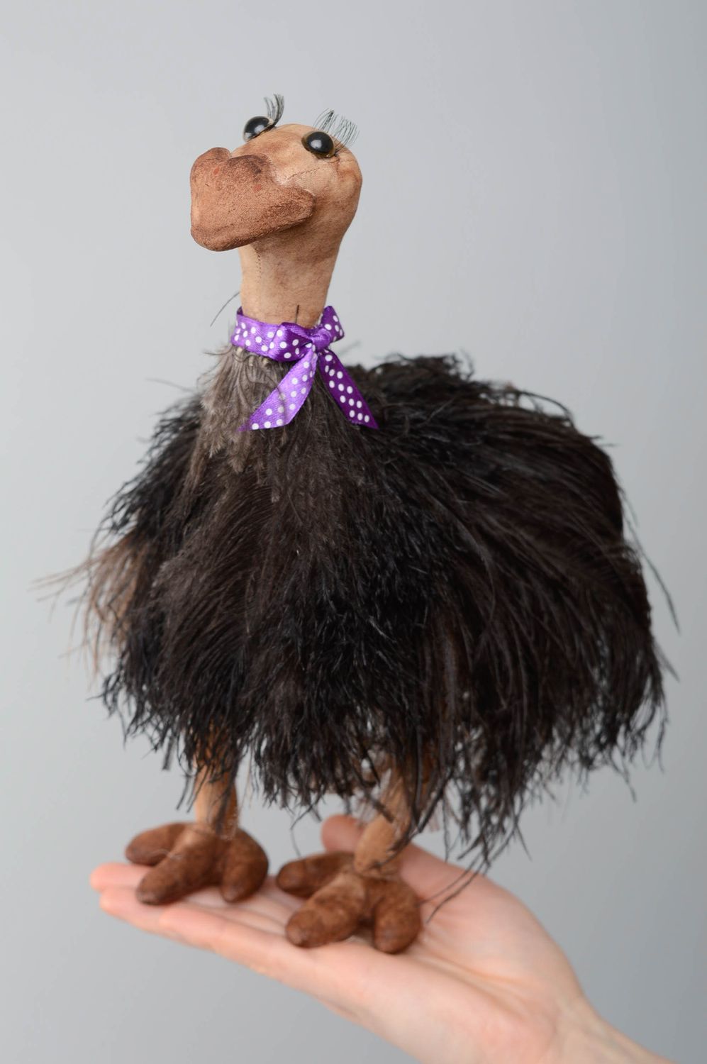 Handmade soft toy Ostrich photo 4