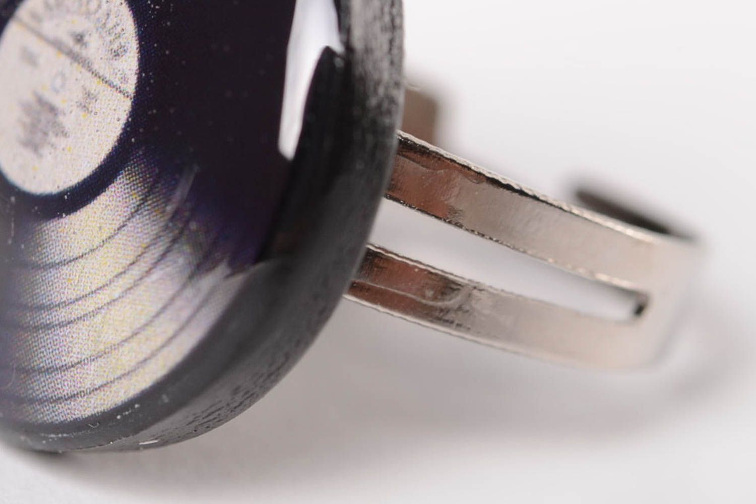 Кольцо ручной работы кольцо для девушек украшение из полимерной глины Пластинка фото 5