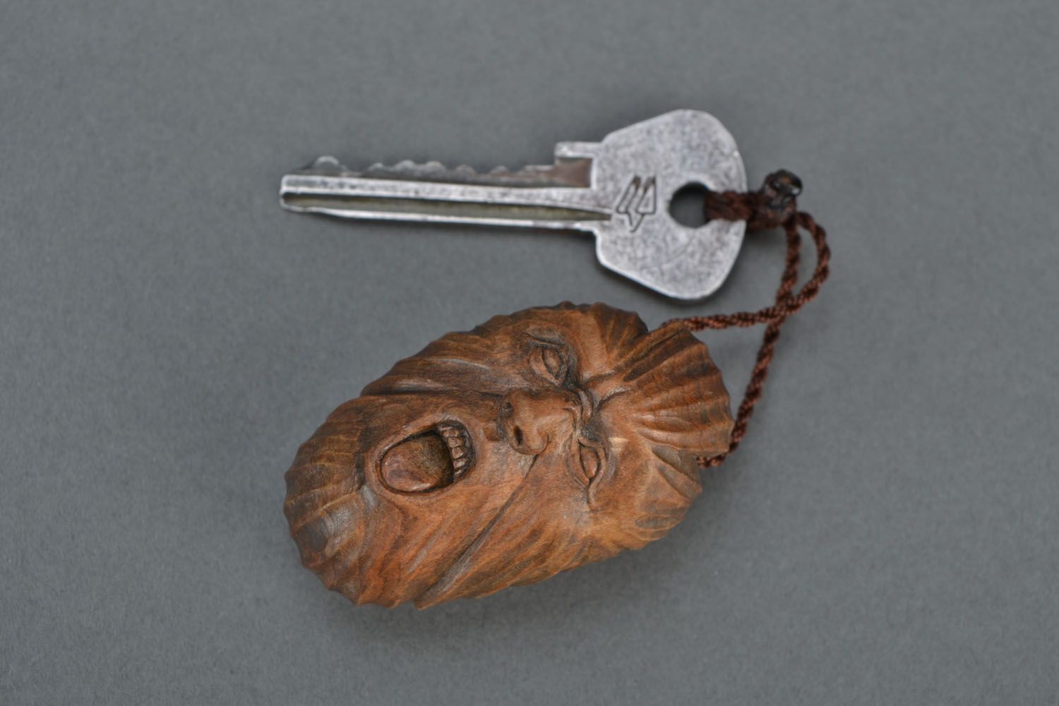 Carved wooden keychain Horror photo 1
