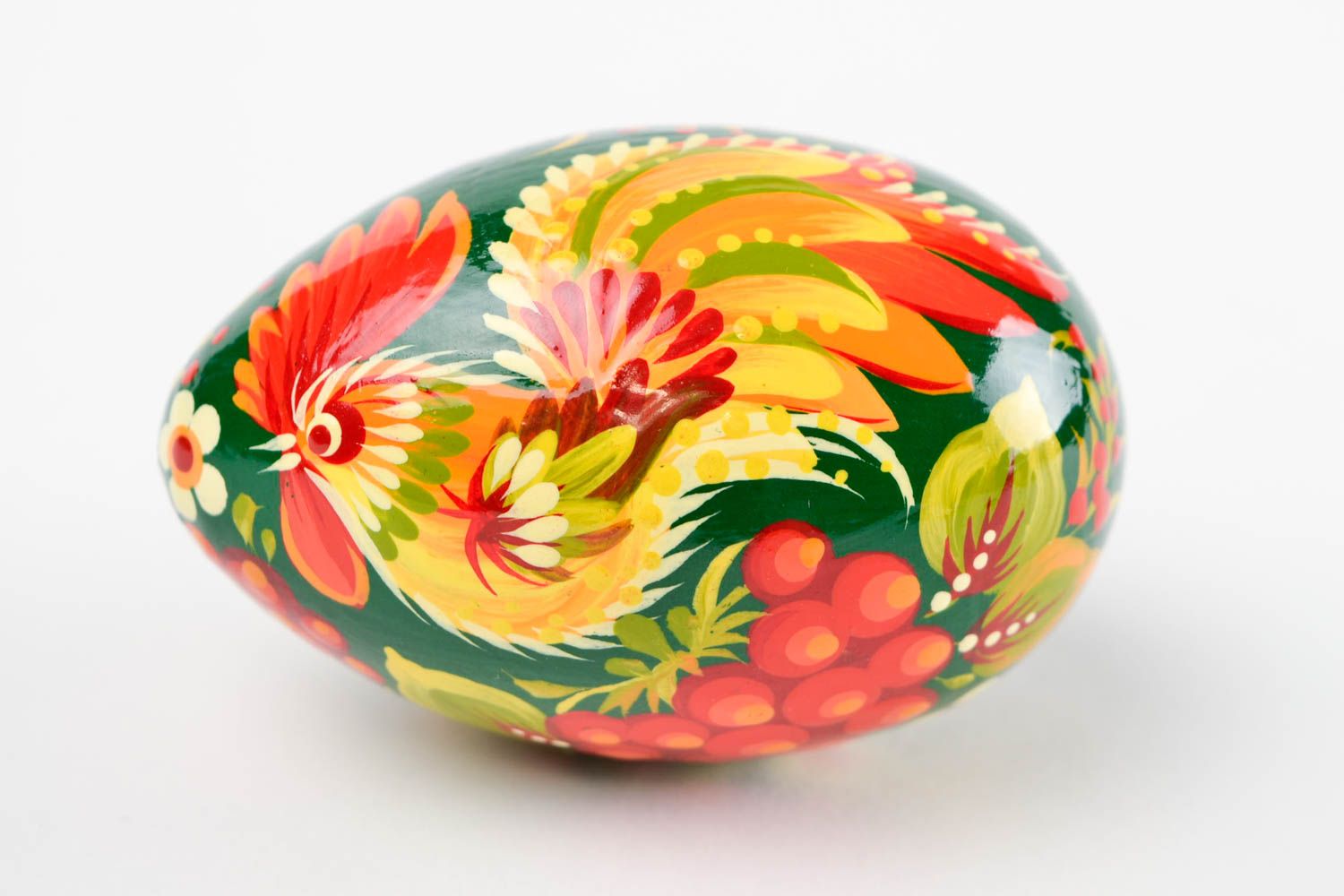 Beautiful handmade Easter egg painted wooden egg home design decorative use only photo 4