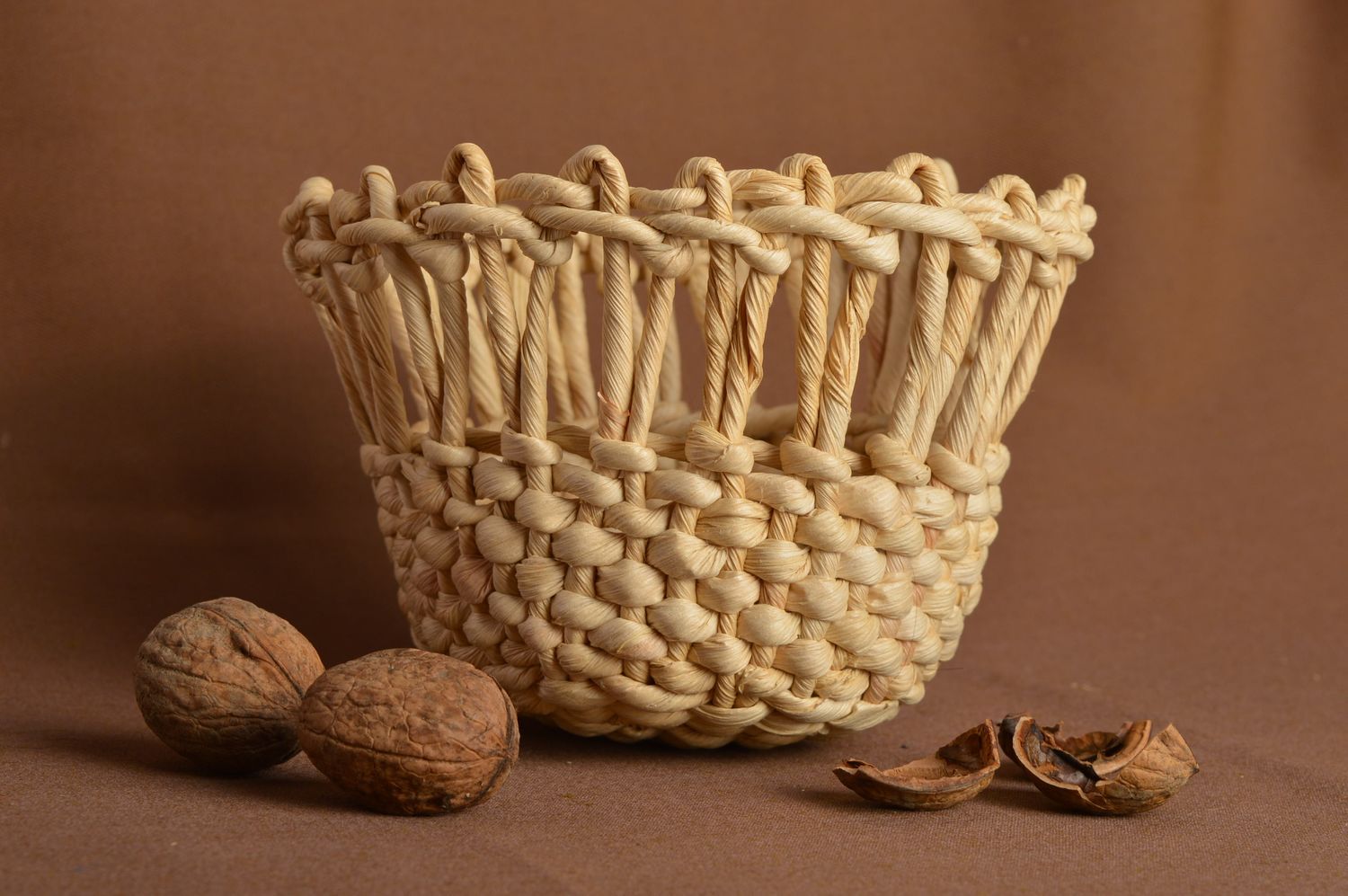Изделие из кукурузных листьев handmade емкость для конфет декор для дома  фото 1