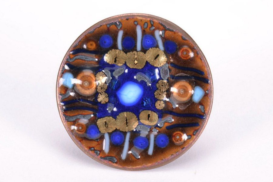 Handmade Ring aus Kupfer Kosmos foto 3