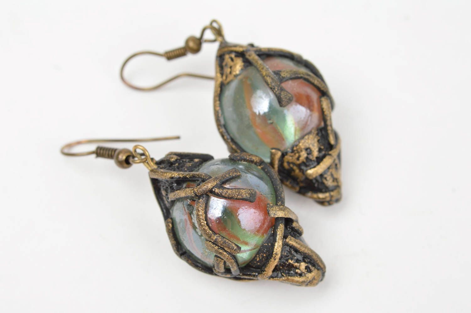 Beautiful handmade plastic earrings designer glass earrings fashion accessories photo 2