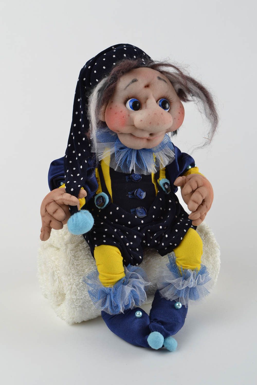 Handmade soft toy fabric gnome doll present for children designer interior ideas photo 1