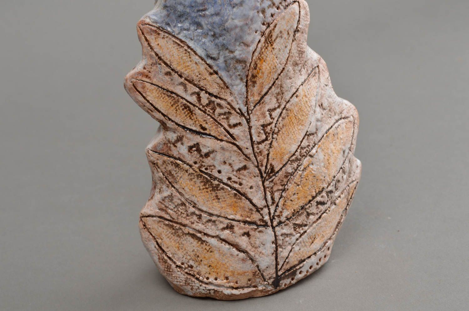 Статуэтка из шамотной глины расписанная глазурью ручной работы Рождение фото 4