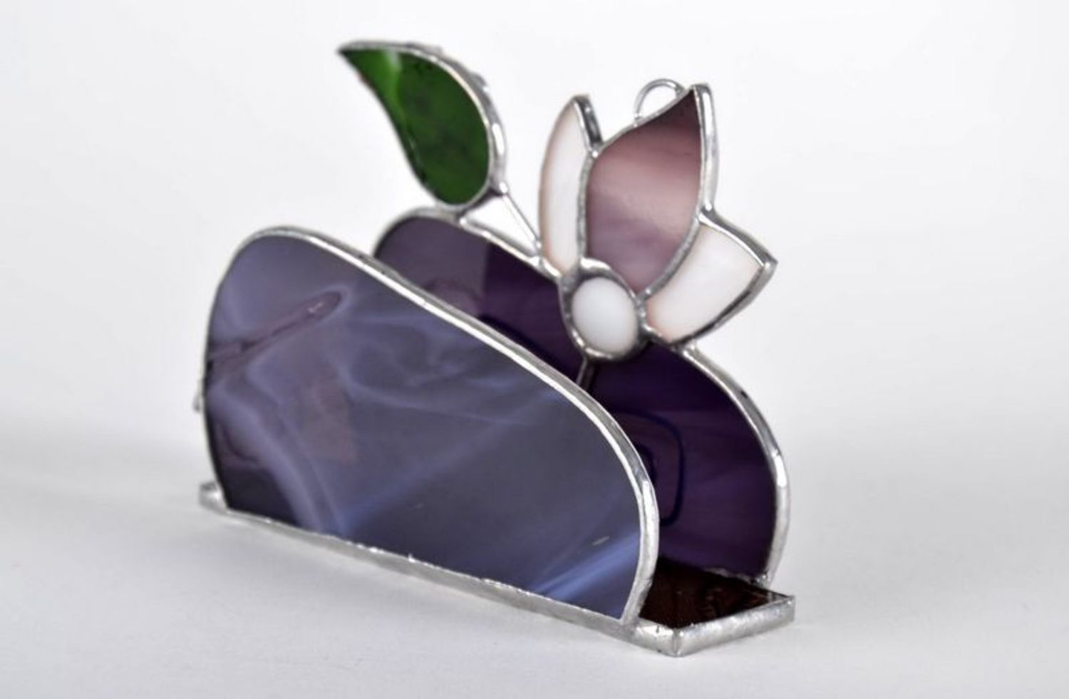 Stained glass business cards holder photo 4