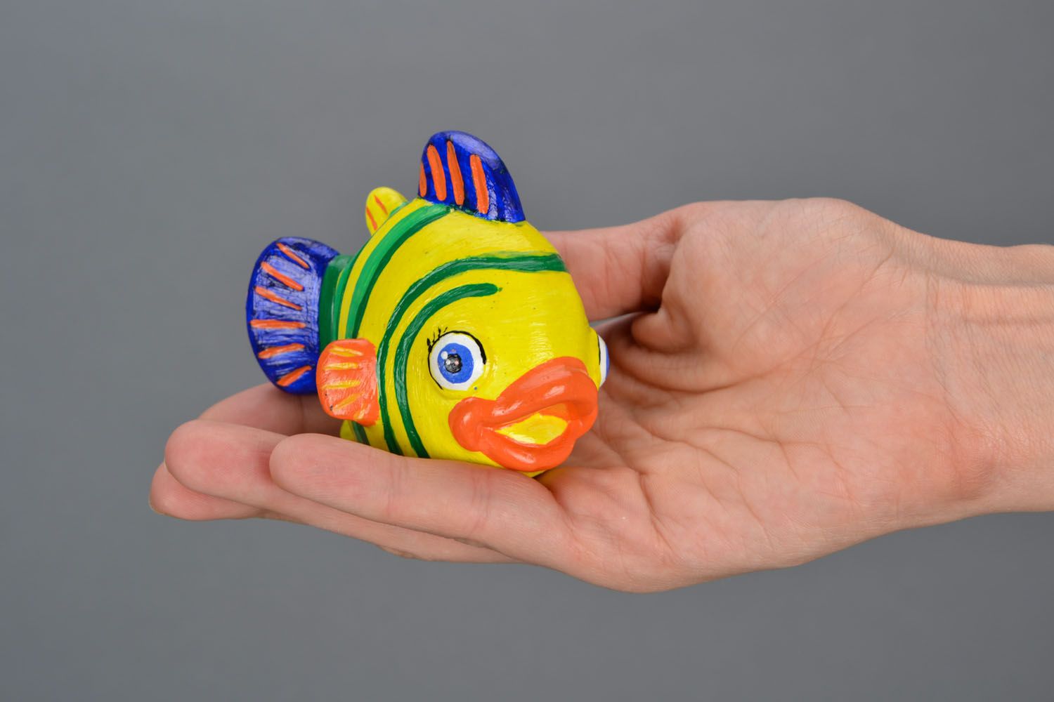 Figurine poisson en plâtre faite main  photo 2
