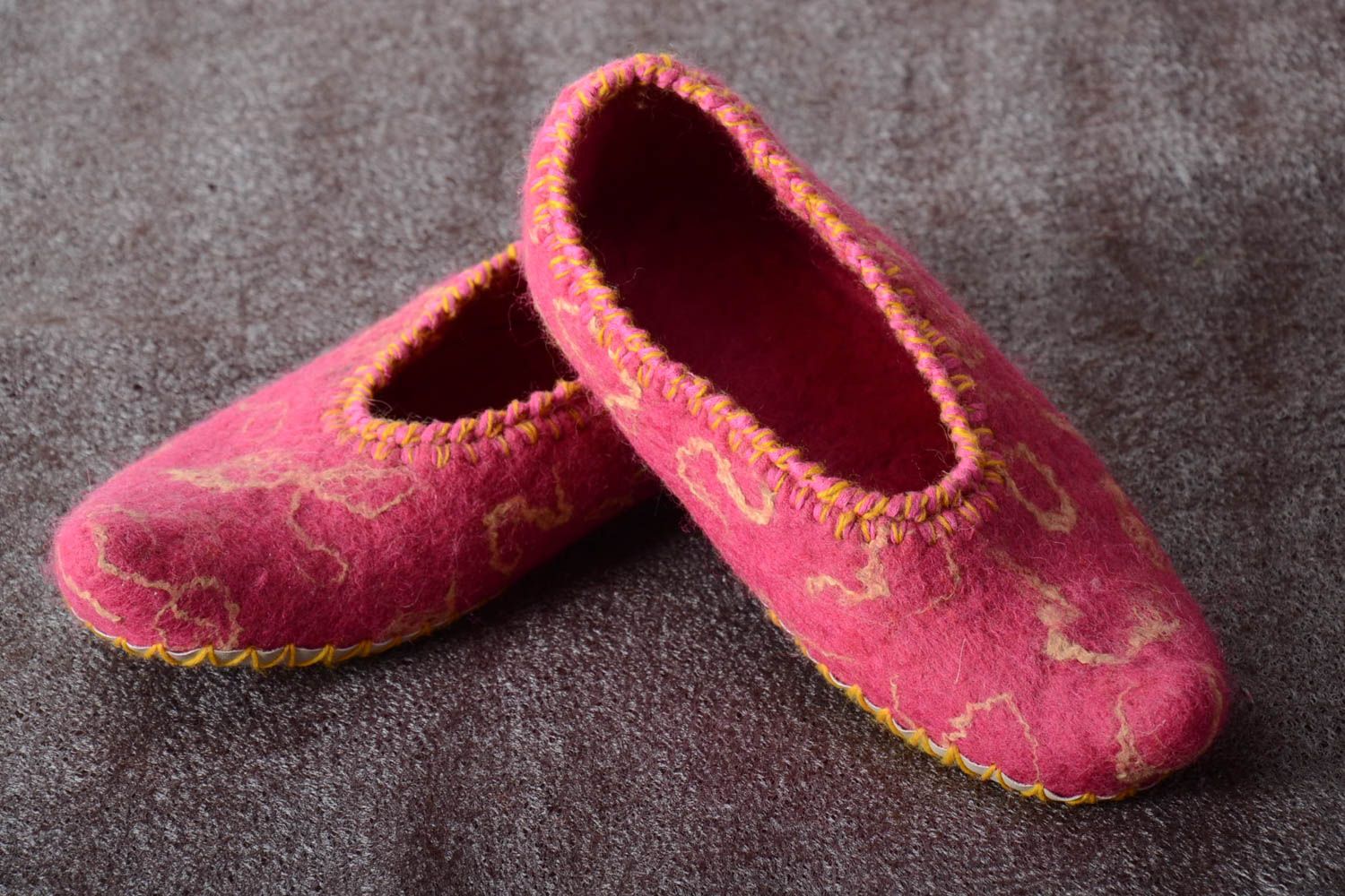Unusual handmade felted wool slippers house shoes home goods gift ideas photo 1