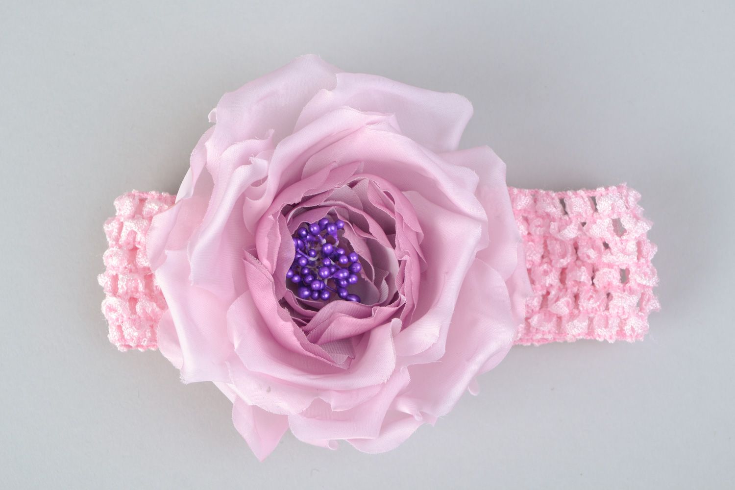 Handmade Haarband mit Blume  foto 3