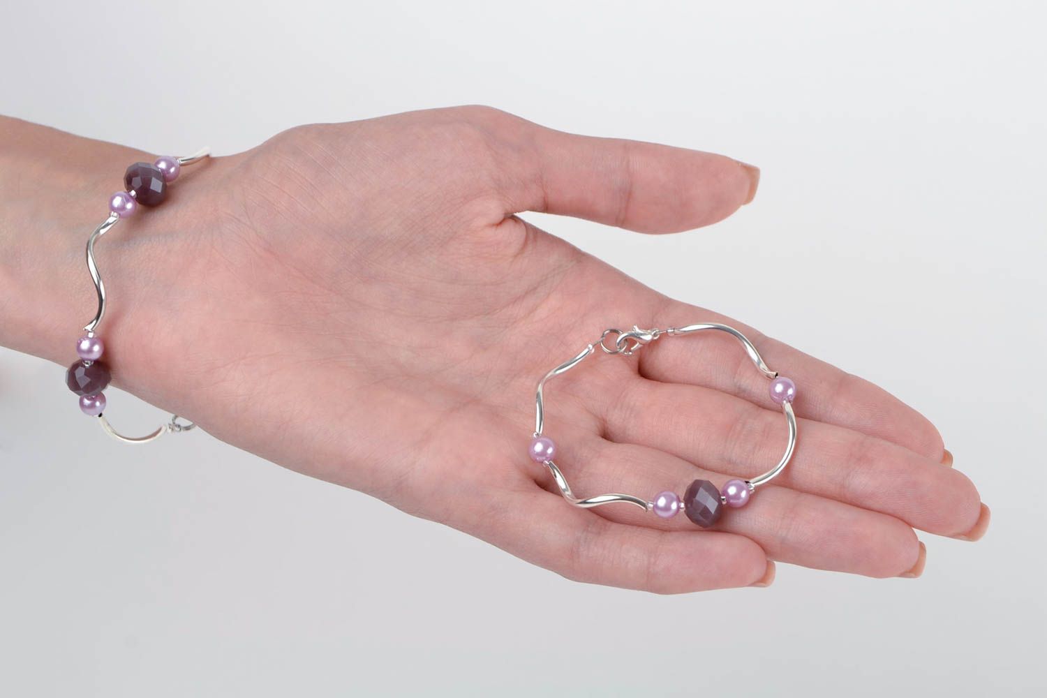 Набор браслетов ручной работы браслеты на руку женские браслеты из бисера  фото 2