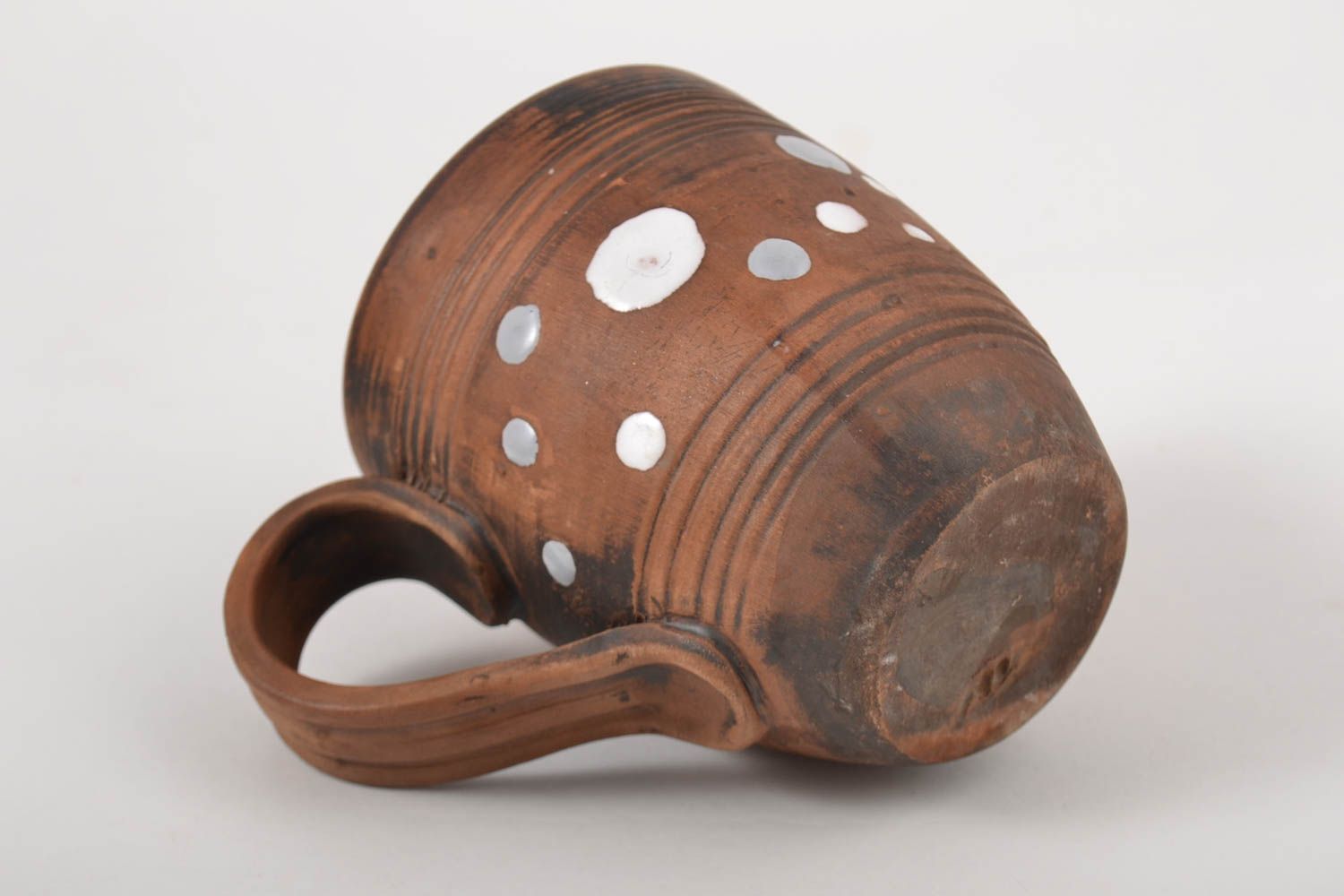 Taza de cerámica hecha a mano de barro regalo original utensilio de cocina  foto 4