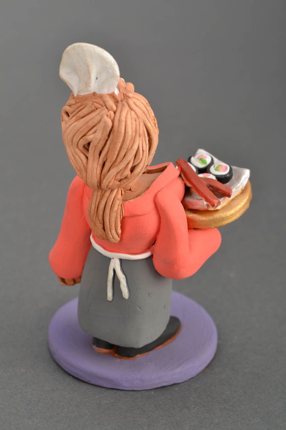 Decorative clay figurine Waitress photo 5