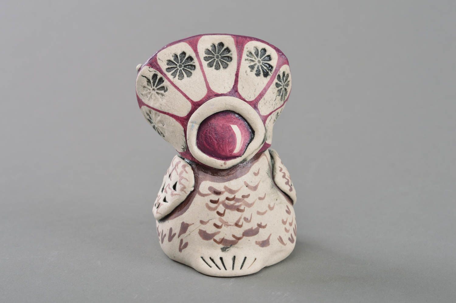 Figura de porcelana artesanal elemento decorativo regalo original Lechuza  foto 2