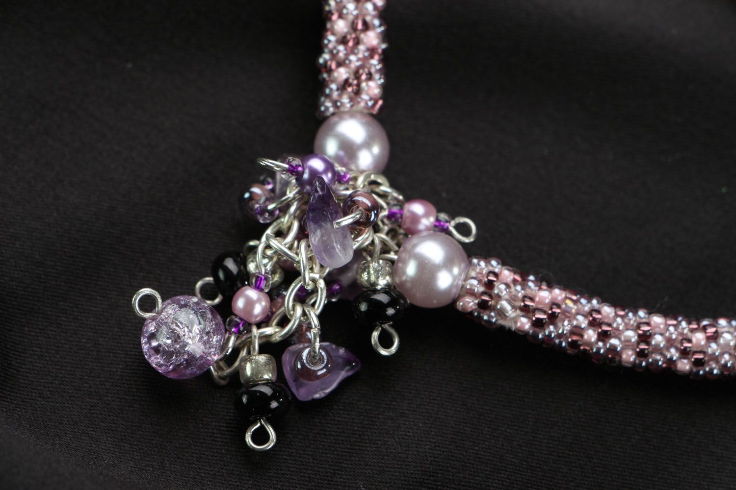 Bracelet en perles de rocaille et perles fantaisie photo 3