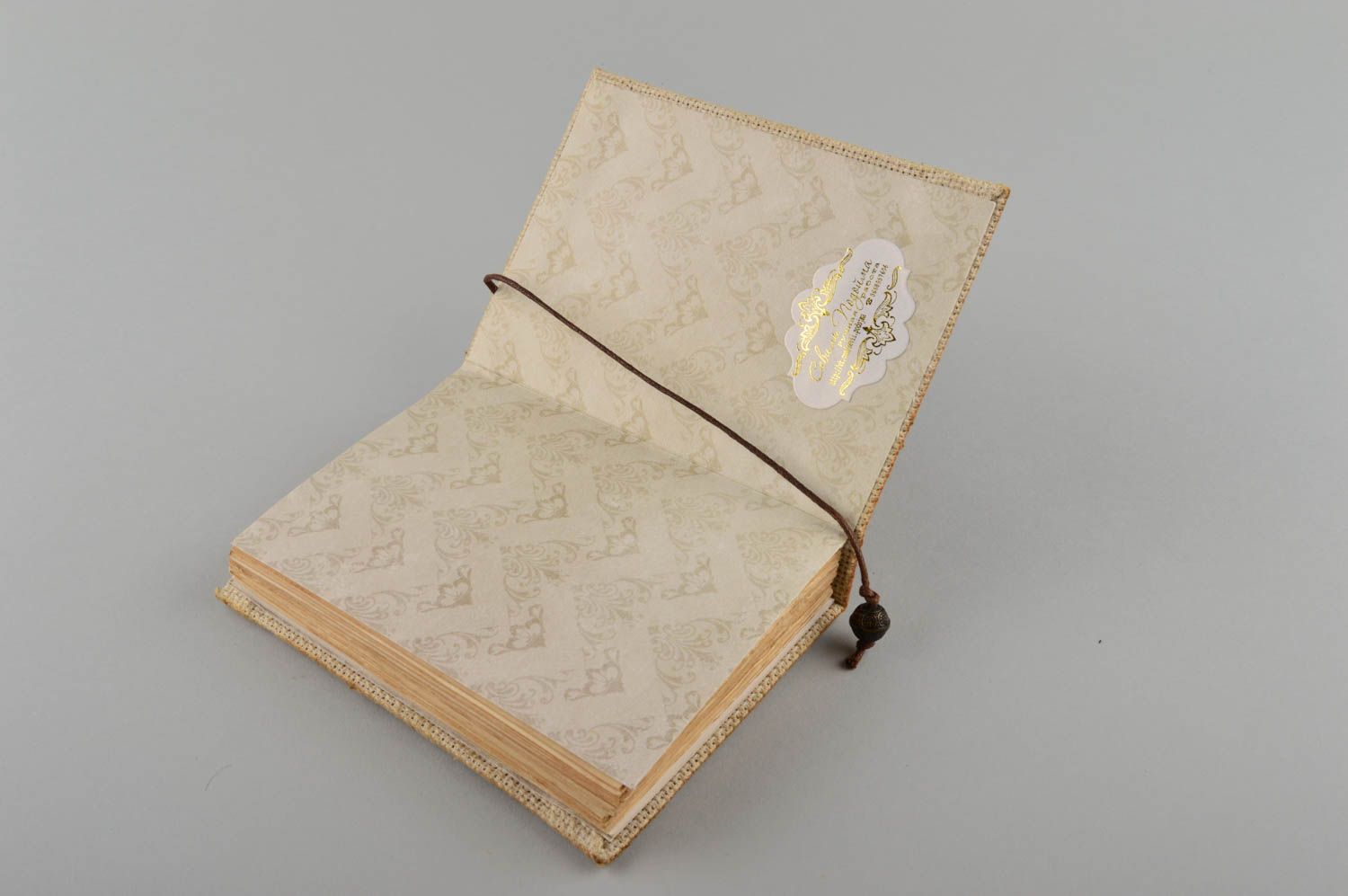Tagebuch mit Schloss handmade Design Tagebuch individuelles Notizbuch in Braum foto 4