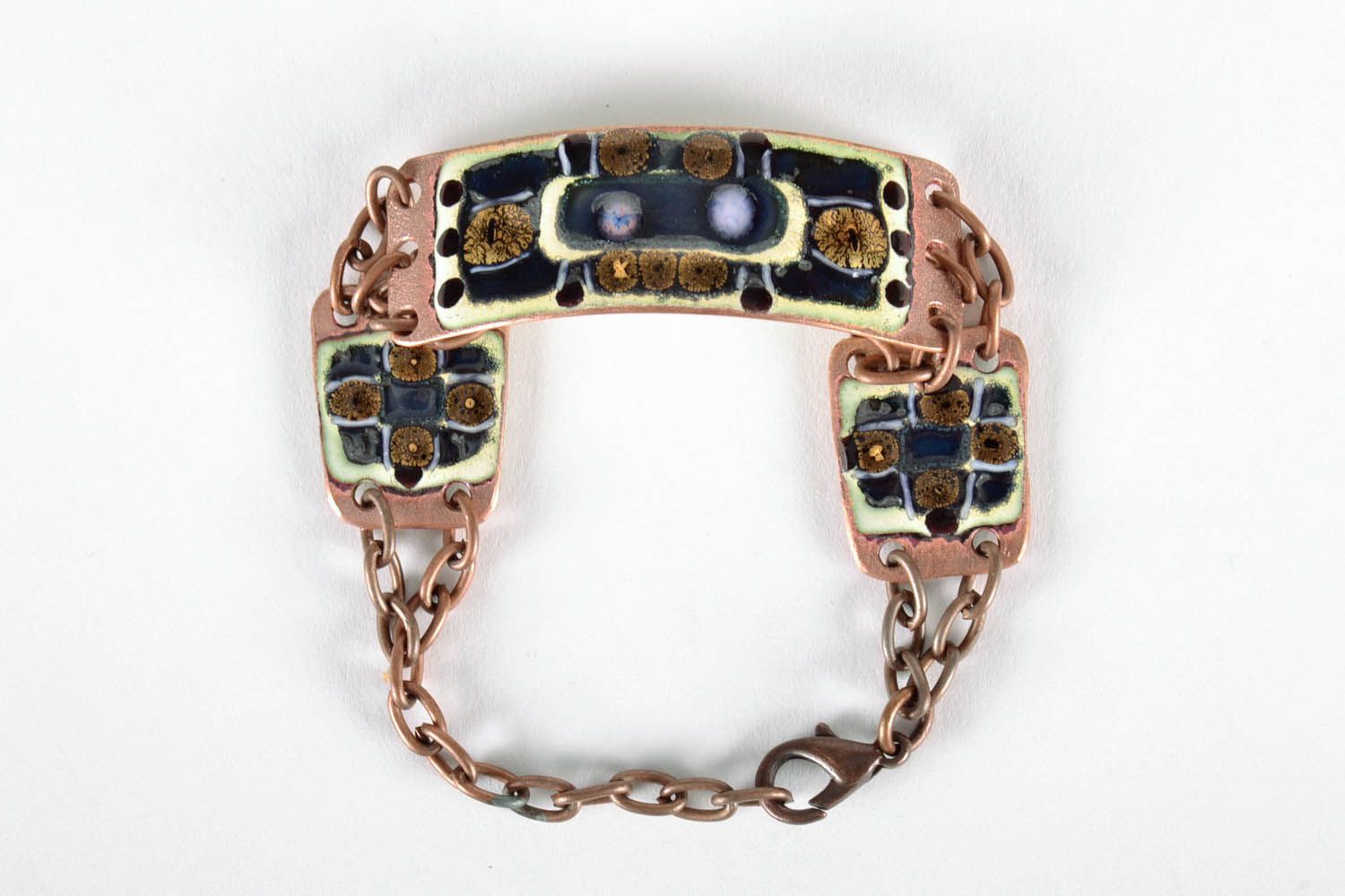Vintage copper bracelet Cleopatra photo 2