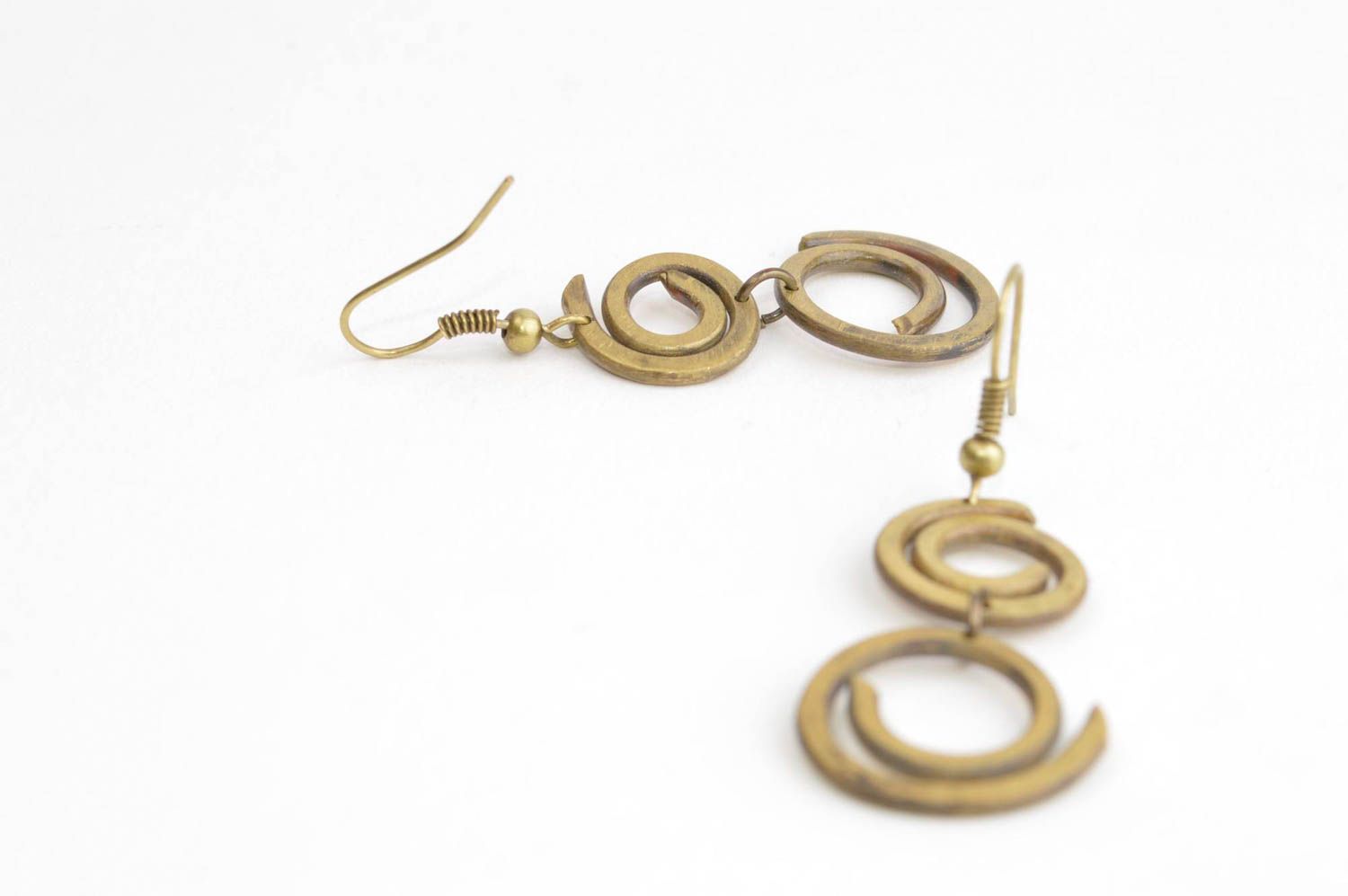 Ohrringe für Damen Metall Ohrringe Handmade Ohrringe Accessoire für Frauen lang foto 4