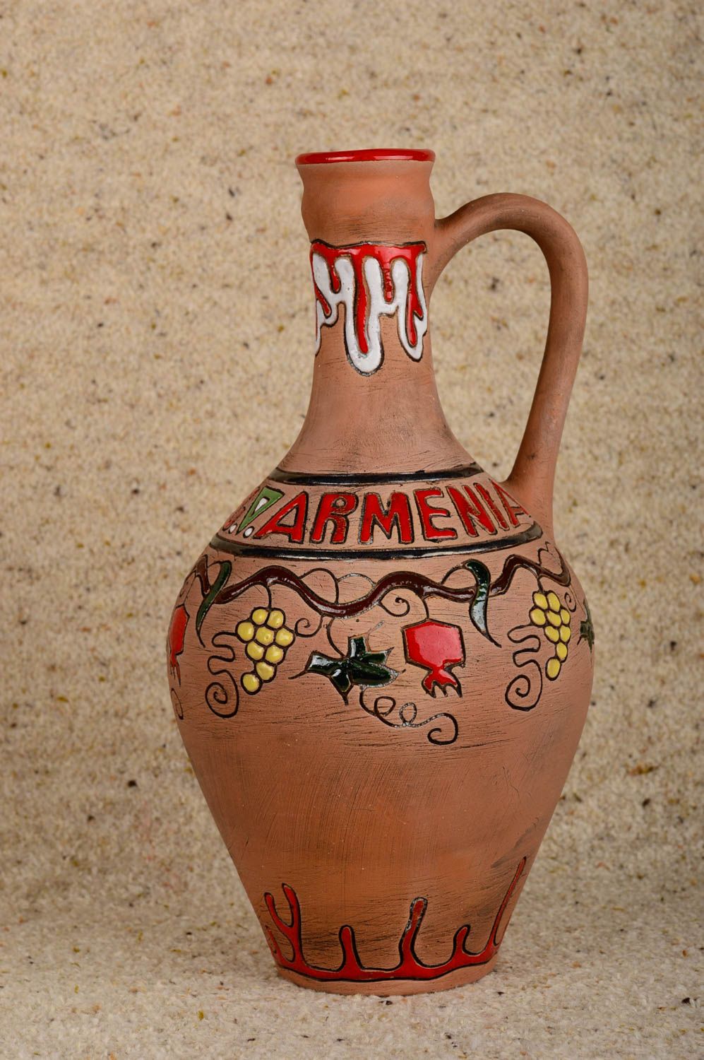 60 oz ceramic wine classic form pitcher with handle from Armenia 11,1,7 lb photo 1