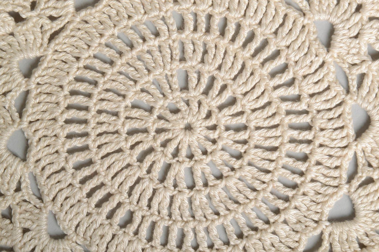 Napperon original fait main Déco maison Cadeau femme tricoté crochet dentelle photo 2