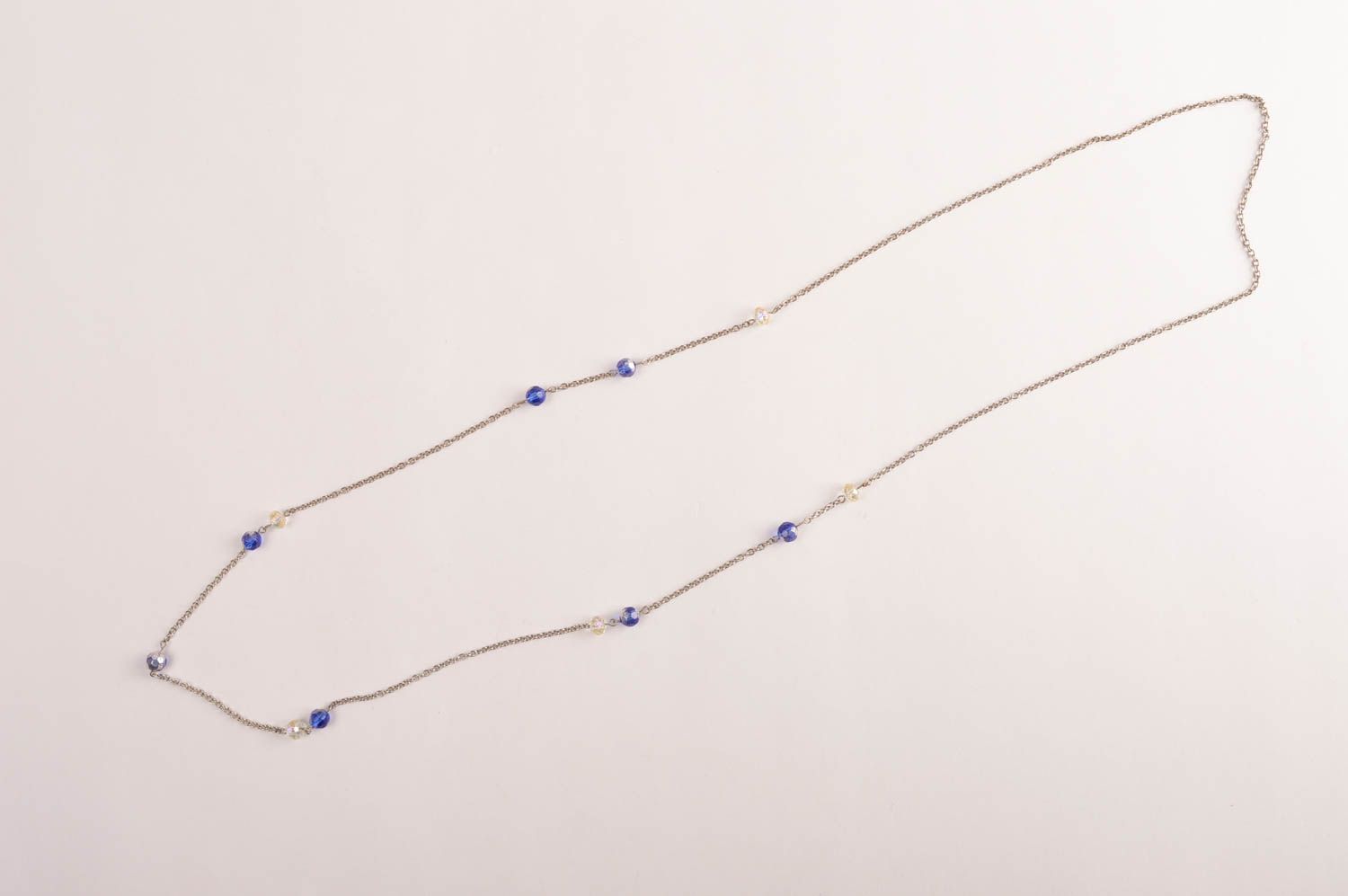 Collier métal Bijou fait main chaîne avec cristaux Accessoire femme cadeau photo 4