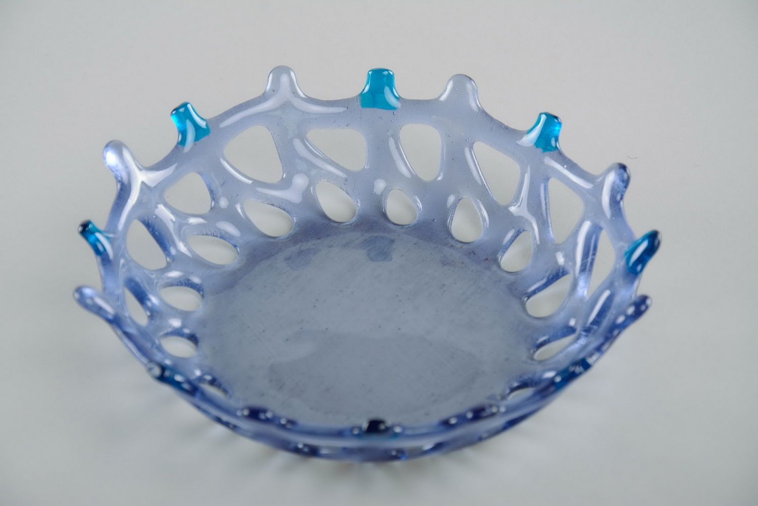 Glass dish Blue Lace photo 4